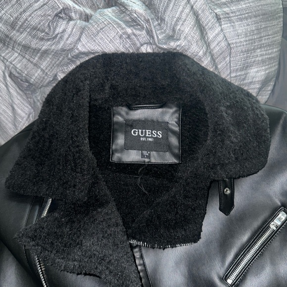 Guess Faux Fur Leather Jacket BRAND NEW - Picture 2 of 4